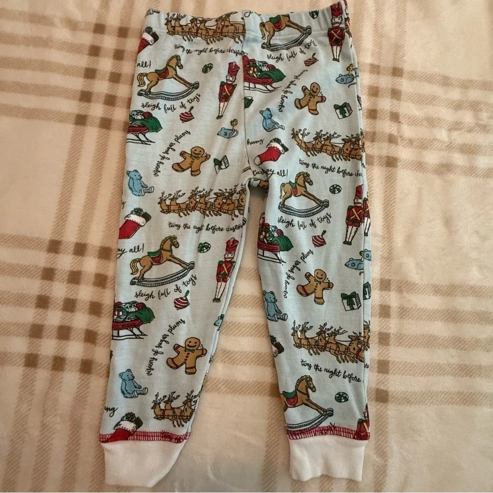 Mud Pie Baby Christmas Pajamas Set Twas The Night Before Christmas Blue 9-12M